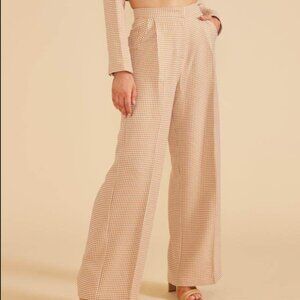 MinkPink Kennedy Houndstooth Wide Leg Pant